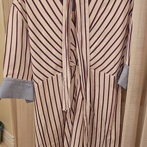 Striped Tie-Front Dress